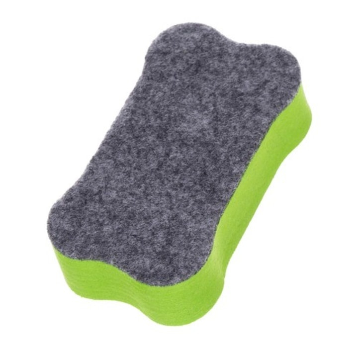 Tabla educativa pentru copii, cu doua fete, suport lemn, 65.5x40x33 cm, cu marker, burete si creta, multicolor [6]