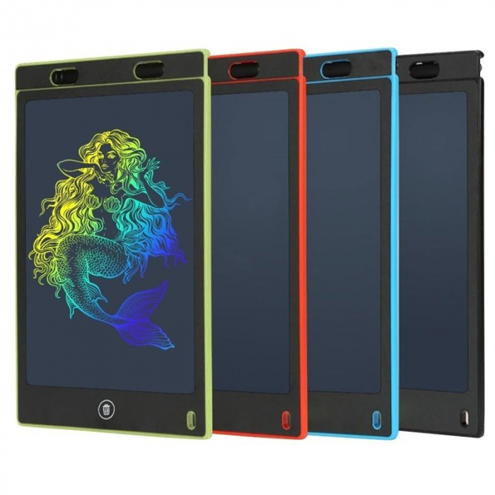 Tableta grafica de desenat pentru copii,color de 12 inch diagonala, cu buton de stergere si creion - Verde [4]