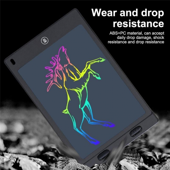 Tableta grafica de desenat pentru copii,color de 12 inch diagonala, cu buton de stergere si creion - Roz [5]