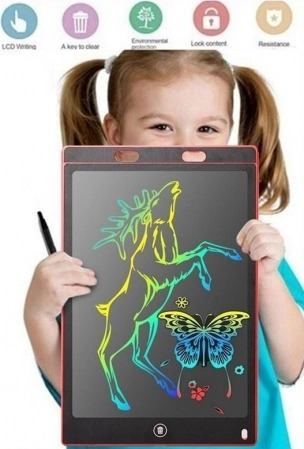 Tableta grafica de desenat pentru copii,color de 8.5 inch diagonala, cu buton de stergere si creion - Roz [3]