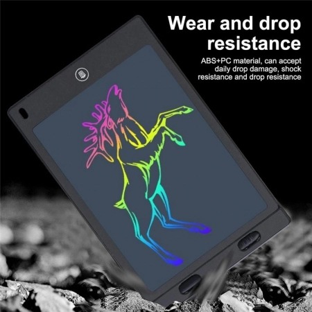 Tableta grafica de desenat pentru copii,color de 8.5 inch diagonala, cu buton de stergere si creion - Roz [4]