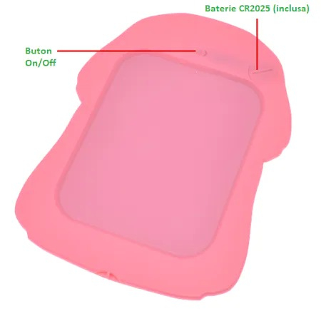 Tableta grafica de desenat pentru copii, color de 9.8 inch diagonala, ecran 6.3 inch,model catelus - Roz [2]