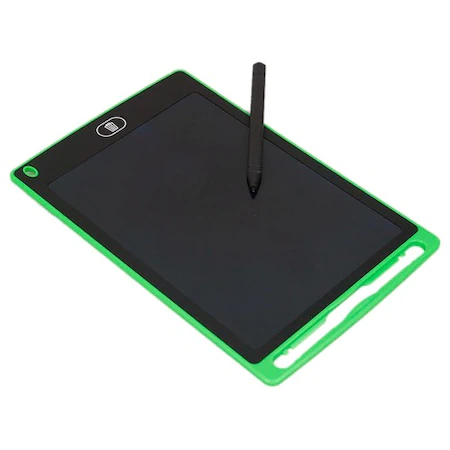 Tableta grafica de desenat pentru copii de 8.5 inch diagonala, cu buton de stergere si creion - Verde [3]