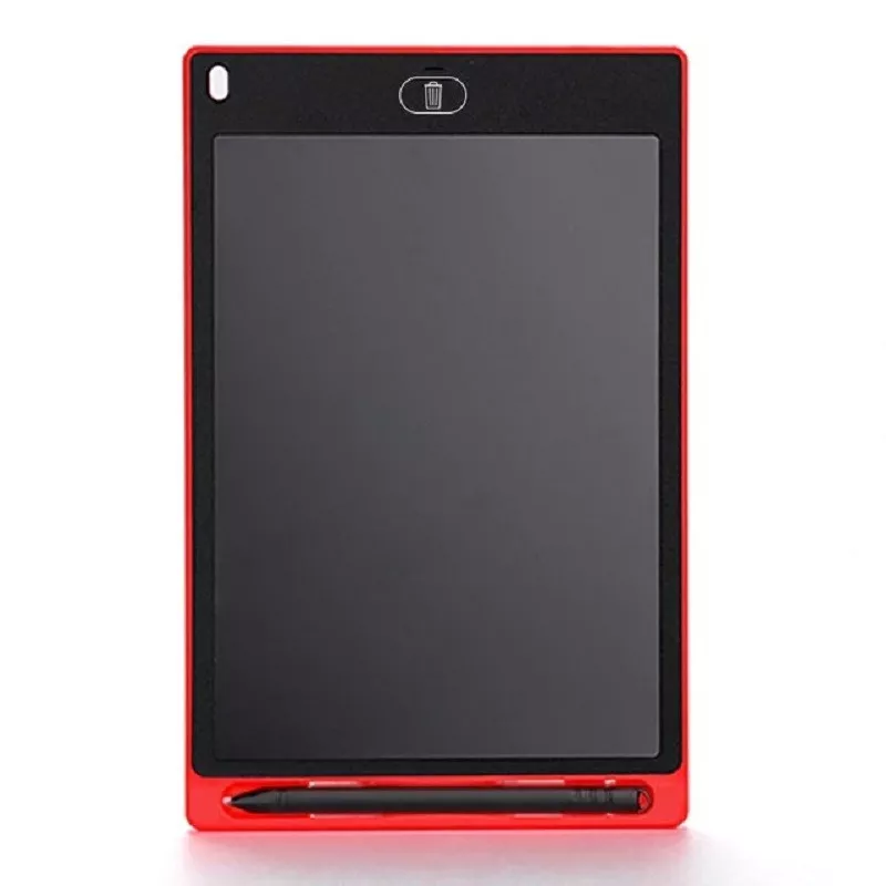 Tableta grafica de desenat pentru copii de 8.5 inch diagonala, cu buton de stergere si creion - Rosu [2]