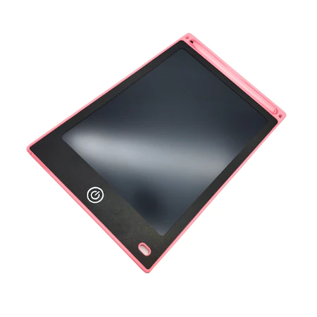 Tableta grafica de desenat pentru copii de 8.5 inch diagonala, cu buton de stergere si creion - Roz [2]