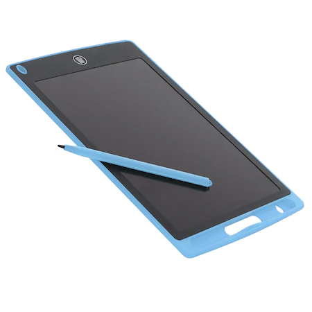 Tableta grafica de desenat pentru copii de 8.5 inch diagonala, cu buton de stergere si creion - Albastru deschis [7]