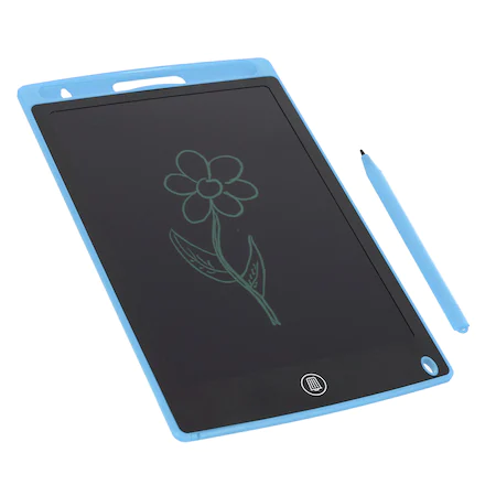 Tableta grafica de desenat pentru copii de 8.5 inch diagonala, cu buton de stergere si creion - Albastru deschis [6]