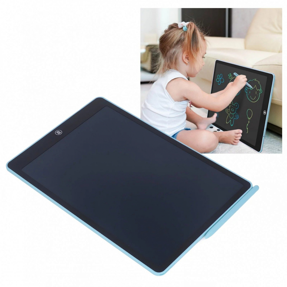 Tableta grafica de desenat pentru copii,color de 16 inch diagonala, cu buton de stergere si creion - Negru [3]