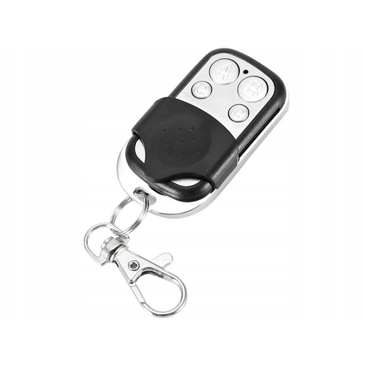 Telecomanda universala cu auto-invatare, 4 canale, 433.92 MHz, carcasa metal+ABS, neagra, 55 x 29 x 14 mm [5]