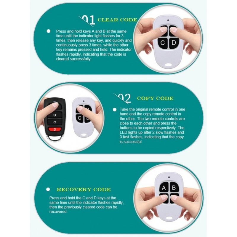 Telecomanda universala pentru bariere, usi garaj si alarme auto cu frecventa 433 MHz [6]