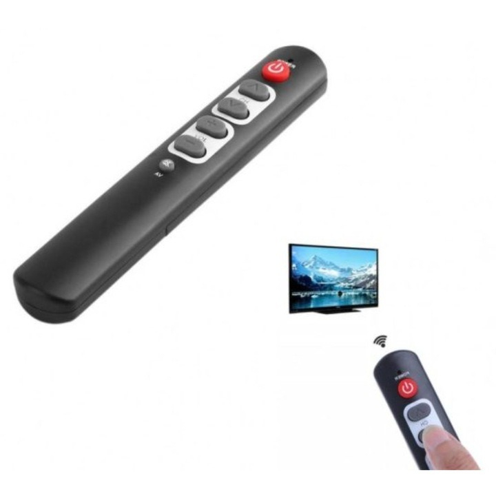Telecomanda universala slim, TV, distanta 10 m, functie de invatare - Negru [3]