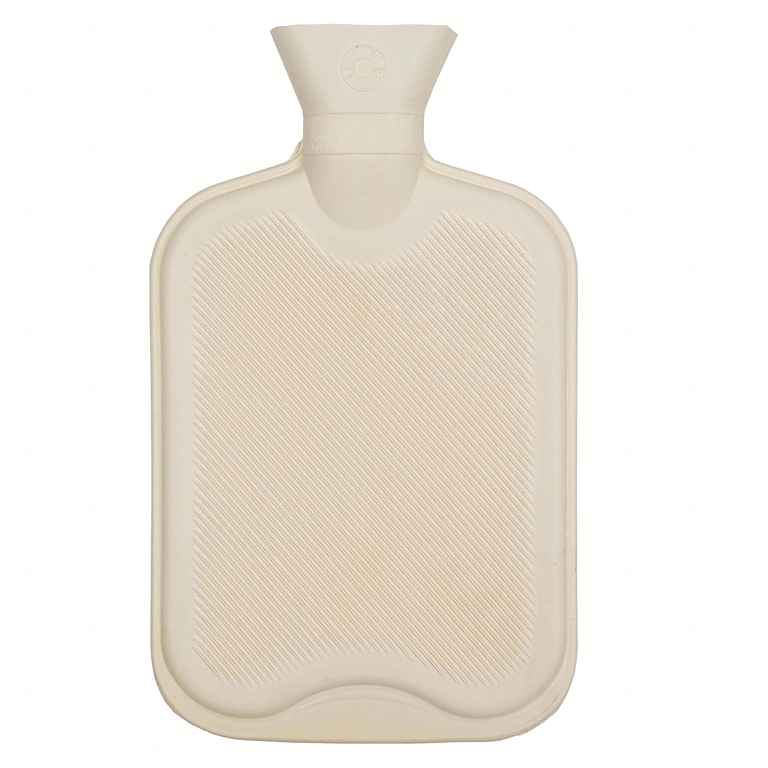 Termofor gri 0,5 L, 23,5 x 12,5 cm, sticla pentru apa calda cu husa pufoasa si pompoane, reutilizabil pentru incalzire si confort [3]