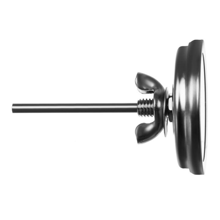 Termometru analogic Dodaco pentru capacul grătarului, montare cu șurub, interval 0-250C, diimensiuni compacte, culoare argintie [7]