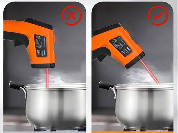 Termometru digital fara contact -50 +550°C, termometru laser cu afisaj LCD, masurare precisa, pentru auto, instalatii si uz casnic [2]