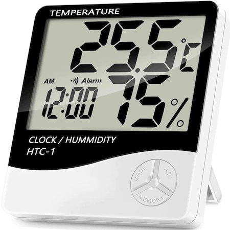 Termometru si higrometru 2in1,pentru interior,model HTC1, baterie inclusa [2]