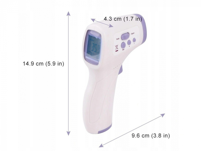 Termometru medical cu infrarosu 2in1 fara contact pentru bebelusi - Alb [8]