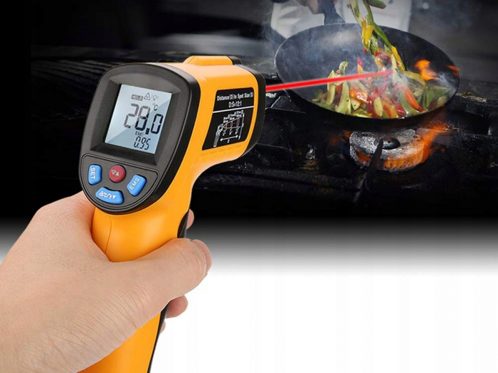 Termometru non-contact cu infrarosu,interval masurare -50 +550 grade Celsius - Portocaliu [3]