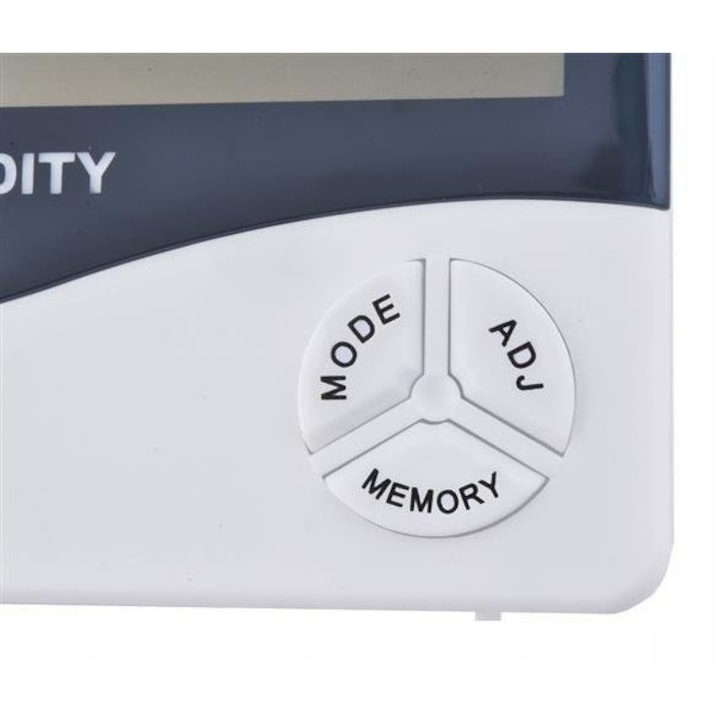 Termometru si higrometru digital de camera, cu ceas, culoare alba – masurare precisa a temperaturii si umiditatii ambientale [8]