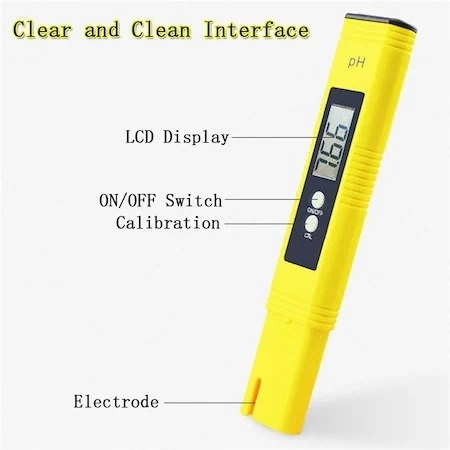 Tester apa pentru masurarea precisa a PH-ului + 2 solutii de calibrare - Galben [2]