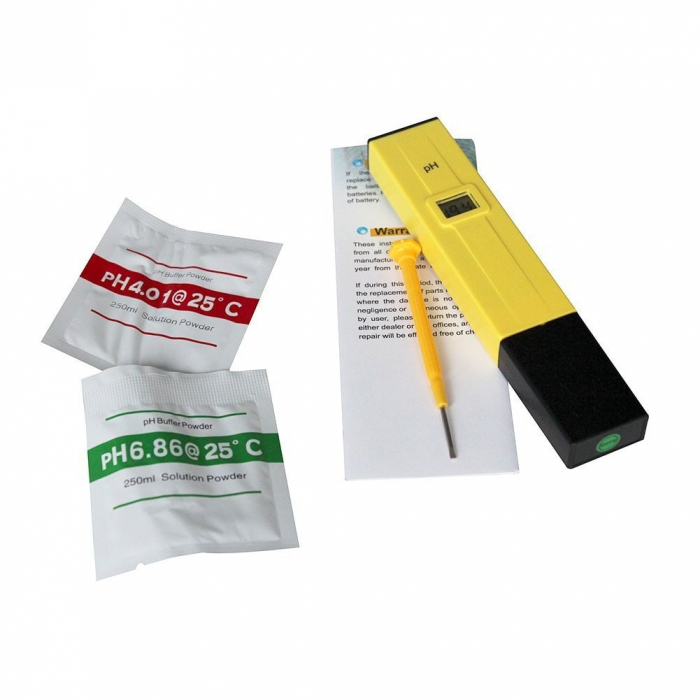 Tester apa digital pentru verificarea PH-ului din apa cu solutii de calibrare incluse [3]