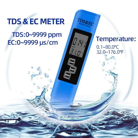 Tester apa profesional 3in1,TDS,EC,temperatura - Albastru [3]
