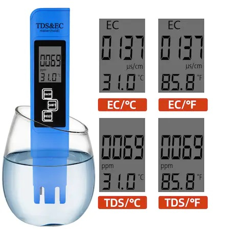 Tester apa profesional 3in1,TDS,EC,temperatura - Albastru [5]