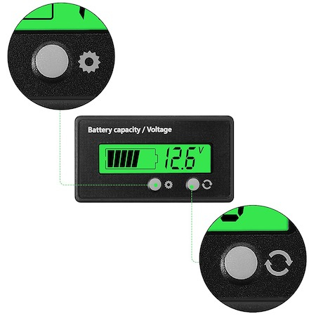Dispozitiv 2in1,voltmetru si tester baterii auto 12-84V diverse baterii auto - Negru [2]