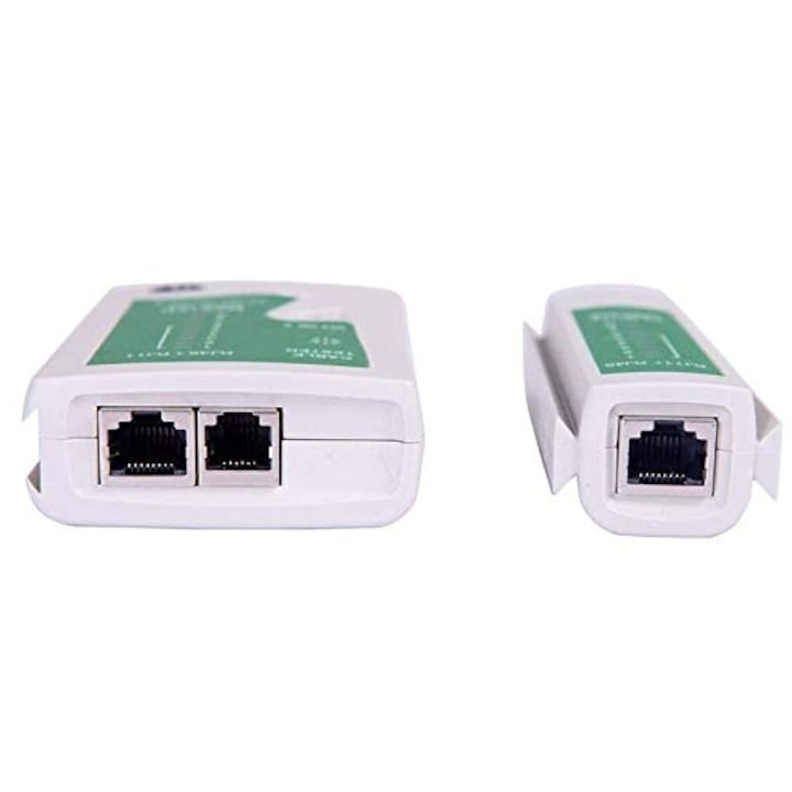 Tester cablu de retea RJ45/RJ11, cu functie de scanare automata normala/rapida si husa de depozitare, 10x10x3 cm, negru [3]