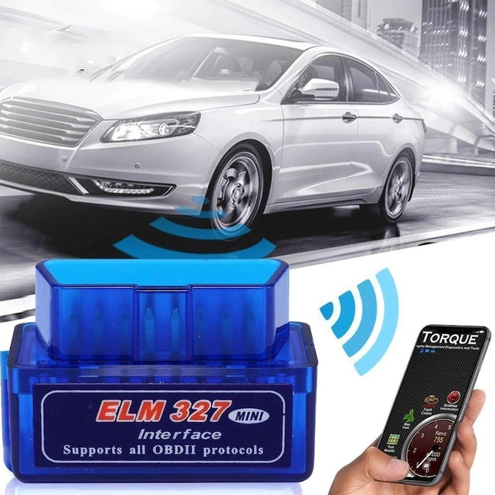 Tester diagnosticare OBD2 ELM327 cu Bluetooth, citire si stergere erori, monitorizare parametri motor, compatibil universal [5]