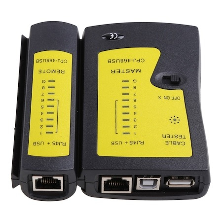 Tester cablu de retea LAN mufe RJ45 cu USB,baterie de 9V si gentuta incluse [2]