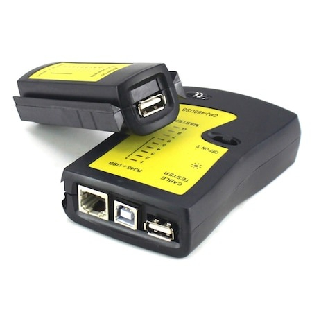 Tester cablu de retea LAN mufe RJ45 cu USB,baterie de 9V si gentuta incluse [3]