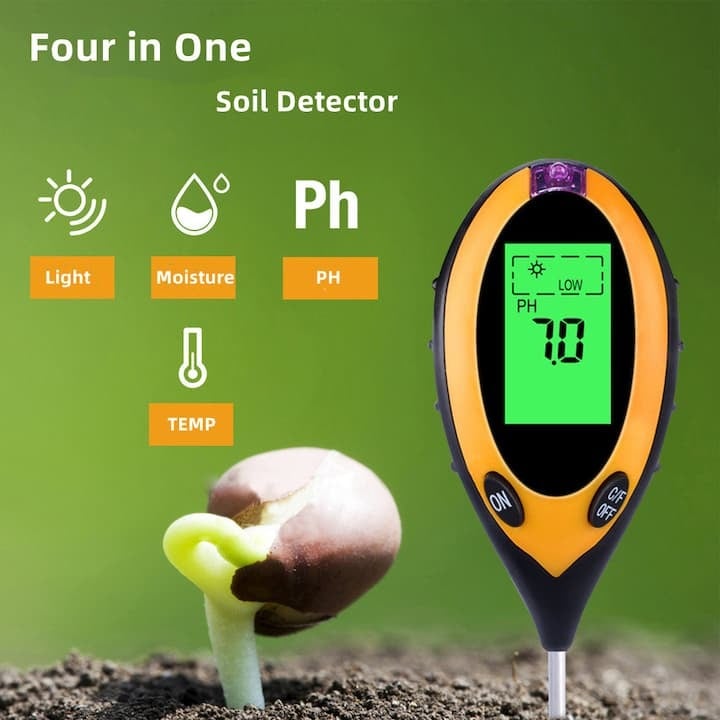 Tester pentru sol 4 in 1 digital,valoare PH, intensitatea luminii,umiditate, emperatura [8]