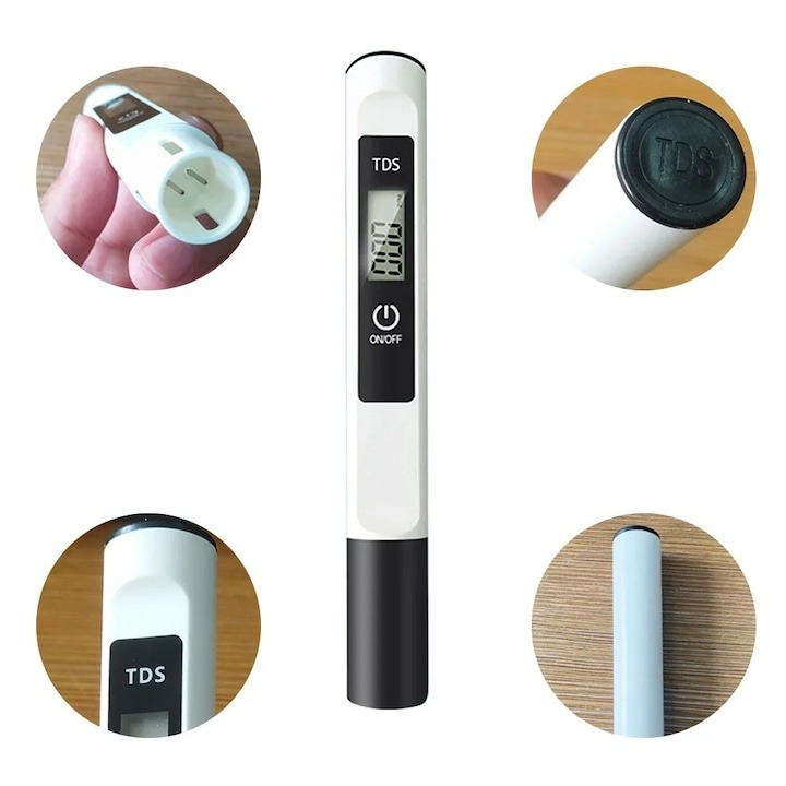 Tester profesional digital de apa TDS, 0-9990ppm - Alb [6]