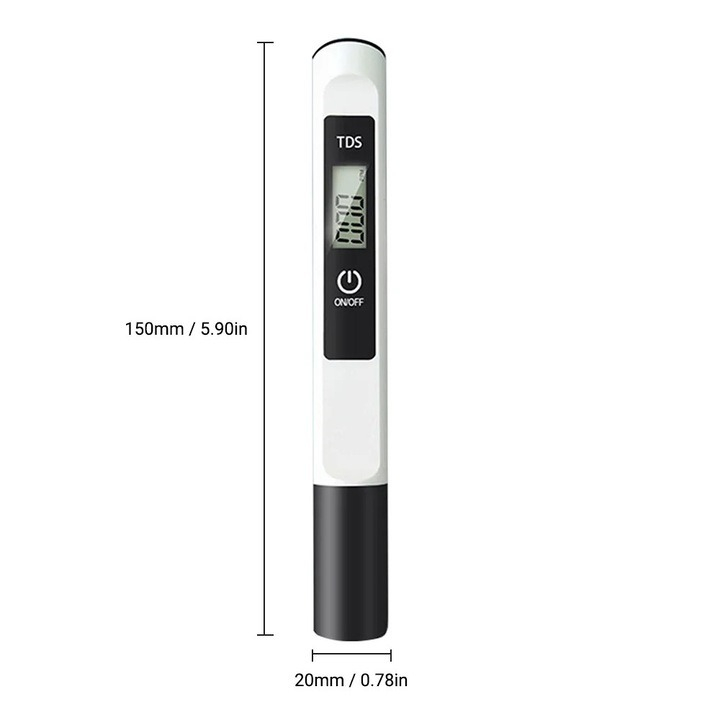 Tester profesional digital de apa TDS, 0-9990ppm - Alb [3]