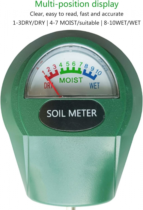 Tester sol Umiditate, cu tija, dispozitiv ce va permite determinarea umiditatii solului - Rotund [7]