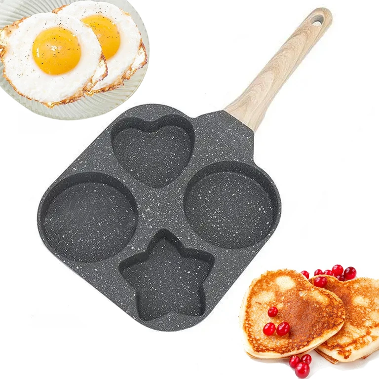 Tigaie neagra 19 cm cu 4 compartimente, forme inima, stea si rotunde [7]