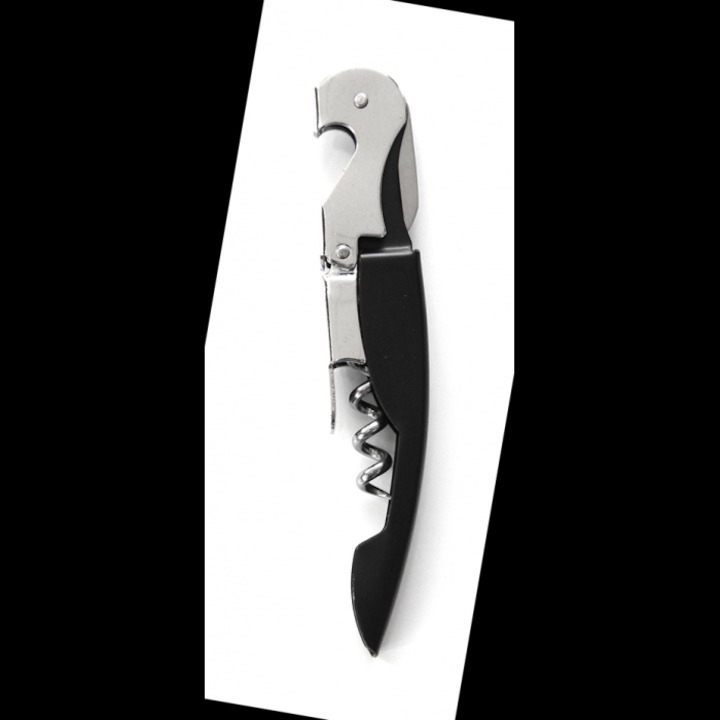 Tirbuson multifunctional, cutit, desfacator sticle, plastic, negru [3]