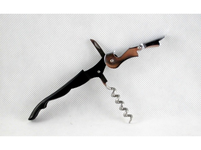 Tirbuson multifunctional, cutit, desfacator sticle, plastic, negru [2]