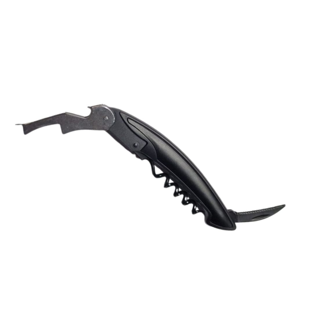 Tirbuson profesional 3 in 1 pliabil din otel inoxidabil cu deschizator sticle si taietor folie compact [4]