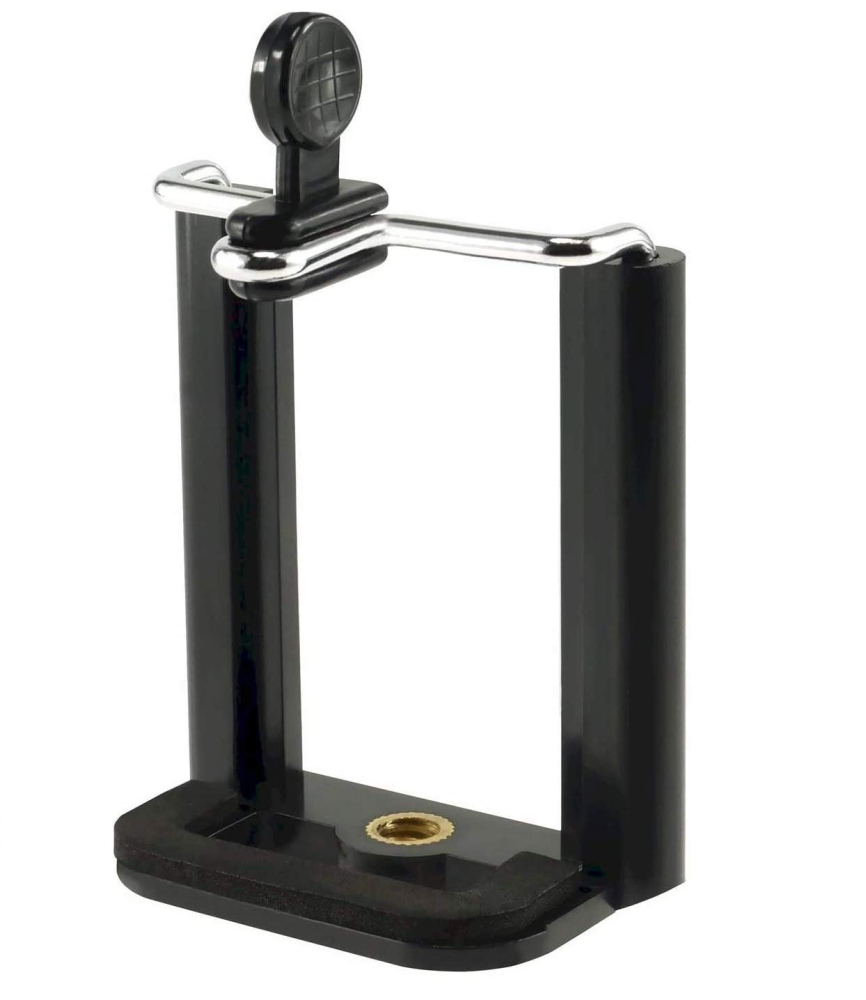 Trepied de mana 2 in 1 tip pistol pentru telefon, suport smartphone universal reglabil 5.5–8.5 cm, montura 1/4 inch, ABS negru pentru vlogging si filmare [2]