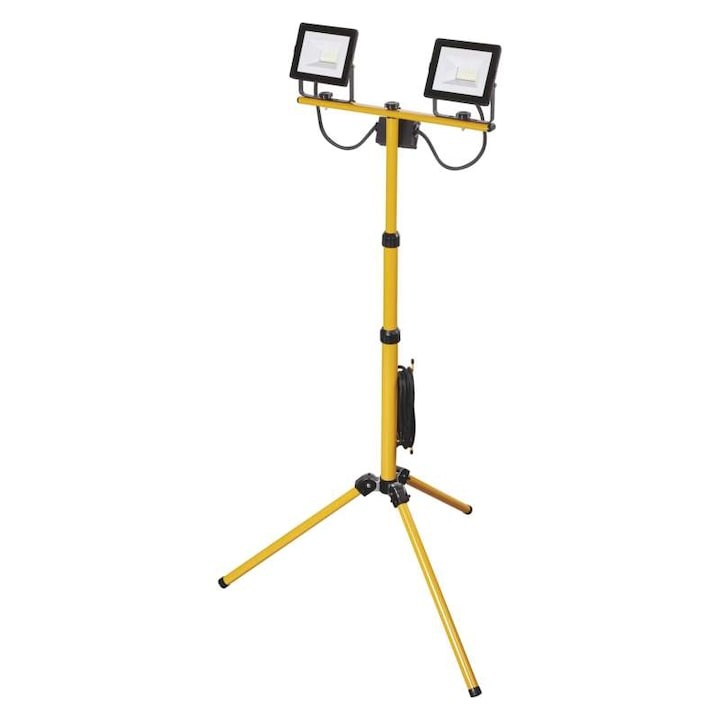 Trepied dublu pentru proiectoare,reglabil 90-180 cm cu 2 proiectoare LED 20W [2]
