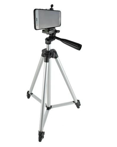Trepied foto universal 133 cm ,filet 1/4 cu suport de telefon si telecomanda Bluetooth - Negru [7]