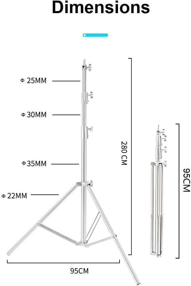 Trepied stativ foto cu filet universal 1/4 si 3/8, inaltime maxima 285 cm, rezistenta maxima 10 kg [6]