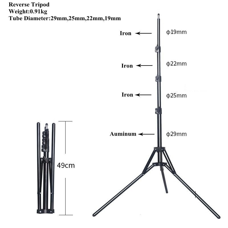 Trepied stativ foto reversibil, cu filet universal 1/4, inaltime maxima 190 cm [6]