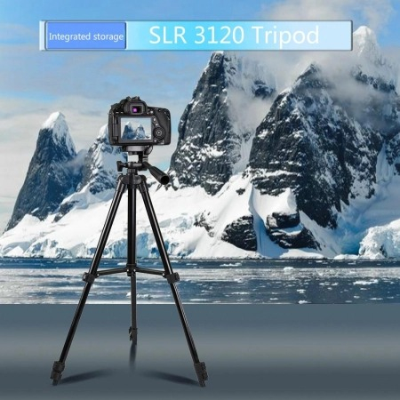 Trepied foto universal 102 cm ,filet 1/4 cu suport de telefon si telecomanda bluetooth - Negru [5]