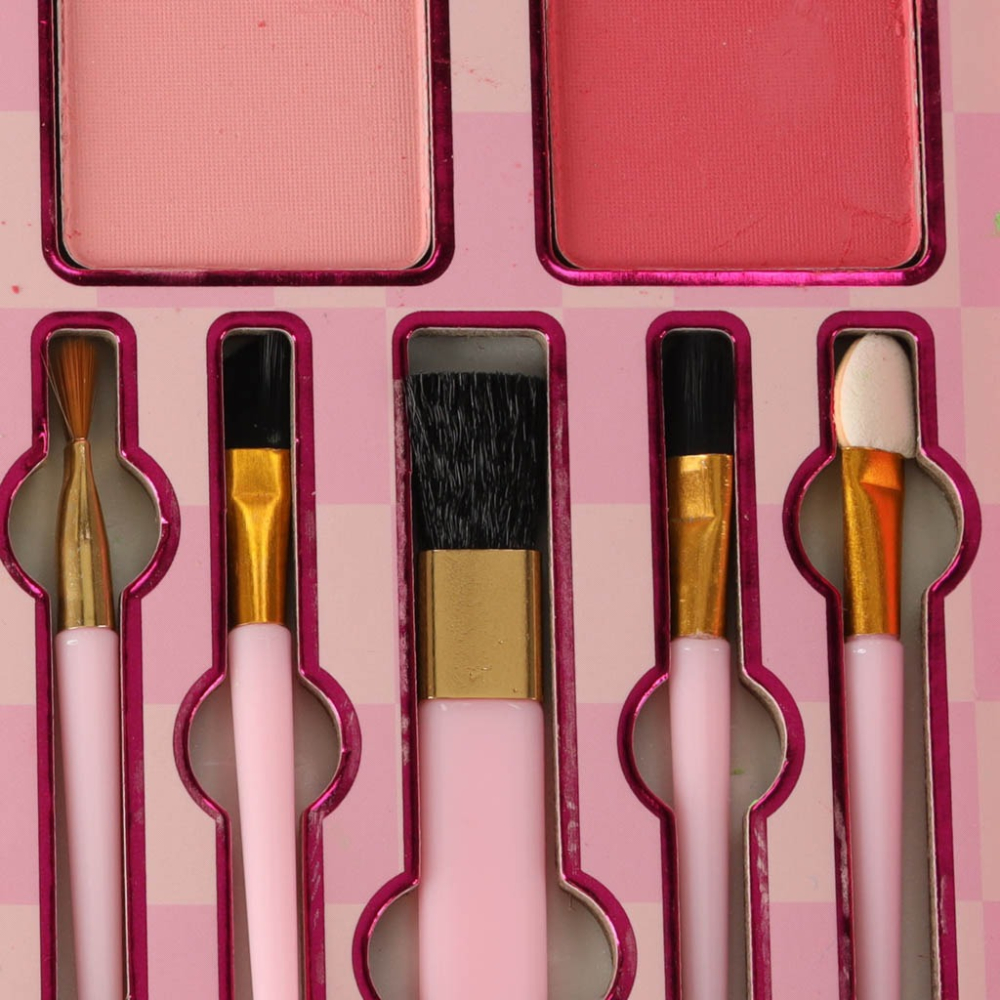 Trusa de machiaj, manichiura, bijuterii, pentru copii, model sirena, 26.2 x 19.4 x 5.5 cm, roz [7]