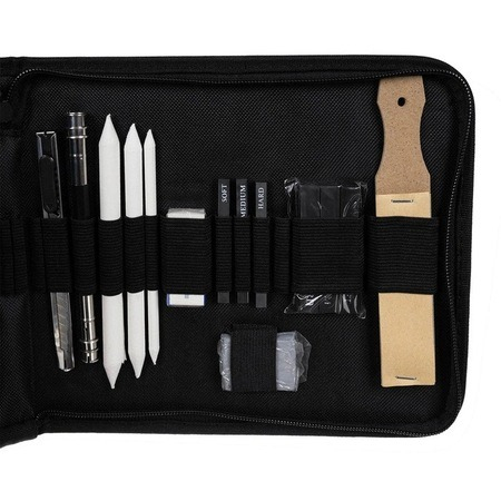 Set,trusa completa pentru schite,desen tehnic,33 piese,creioane si accesorii,geanta inclusa [4]