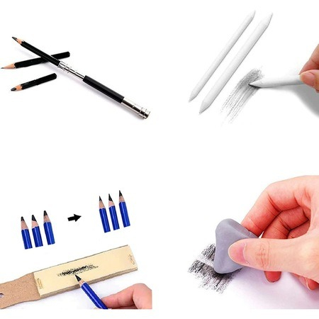 Set,trusa completa pentru schite,desen tehnic,33 piese,creioane si accesorii,geanta inclusa [5]