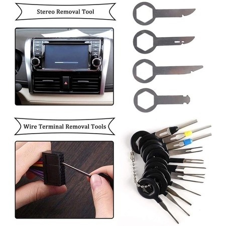 Trusa demontare interior auto,40 piese,tapiterie,radio,usi,bord,dezasamblare conectori - Albastru [5]