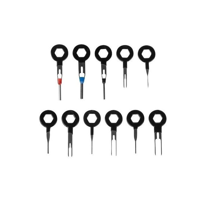 Trusa demontare interior auto, 38 piese,tapiterie,radio,usi,bord,dezasamblare conectori - Albastru [6]